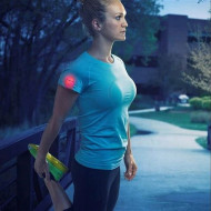 Opaska odblaskowa klips LED czerwona na magnes TagLit