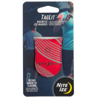 Opaska odblaskowa klips LED czerwona na magnes TagLit