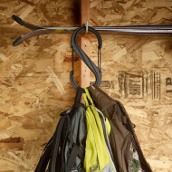 Karabińczyk S-biner plastikowy czarny Dual