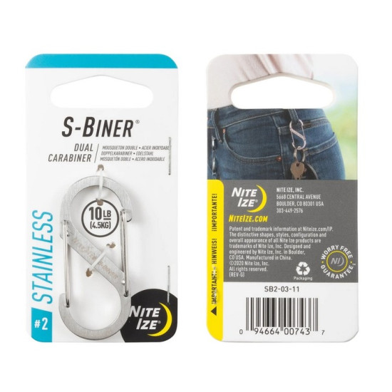 Karabińczyk S-biner Dual Carabiner nierdzewny